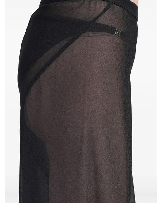 Pantalone Farrah bias pants in Poliestere Nera di Rick Owens in Black