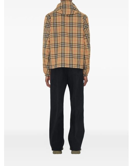 Burberry Natural Reversible Check Hooded Jacket for men