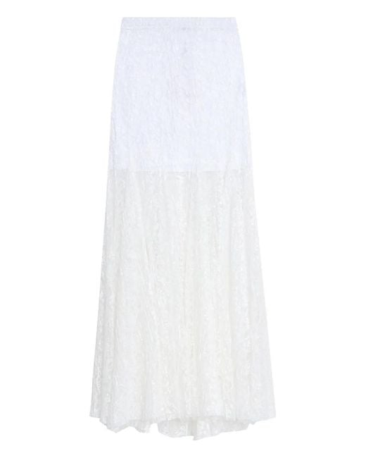 Amir Slama White X Astrid Lace Maxi Skirt