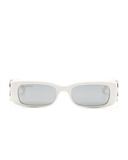 Balenciaga Dynasty Sonnenbrille mit eckigem Gestell in White für Herren
