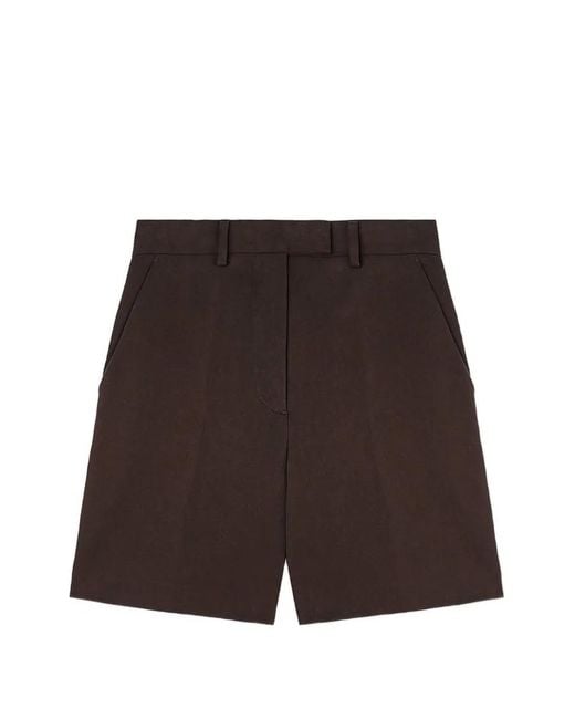 RETORI Black Tailored Linen Shorts