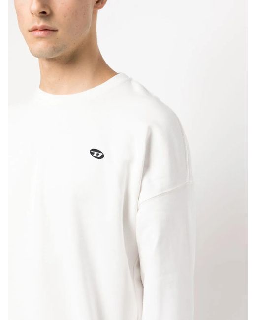 DIESEL White S-Rob-Doval-Pj Cotton Sweatshirt for men