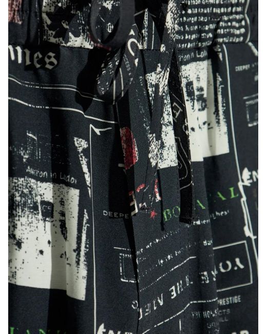 Iceberg Black Printed Shorts for men