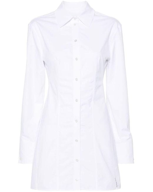 Alexander Wang White Minikleid im Hemd-Style