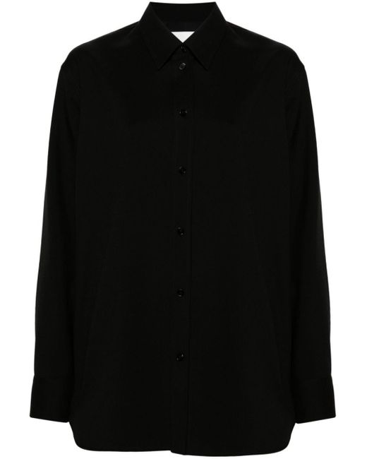 Jil Sander Black Long-sleeve Wool Shirt for men