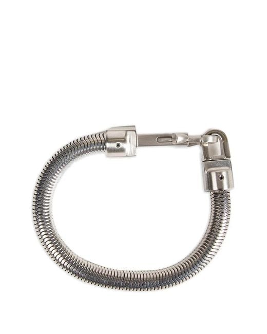 Rick Owens Metallic Snake Metal Bracelet
