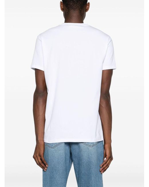 Karl Lagerfeld Blue Logo-print Cotton T-shirt for men