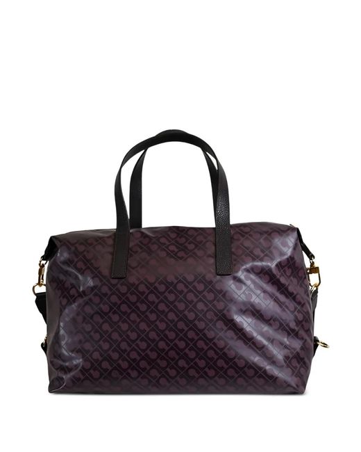 Gherardini Purple Monogram-Print Tote Bag