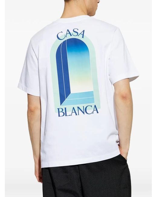 Casablanca White Classic T-Shirt For for men