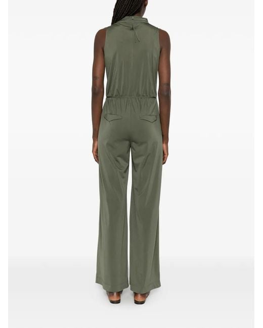 Luisa Cerano Green Combinaison À Design Sans Manches