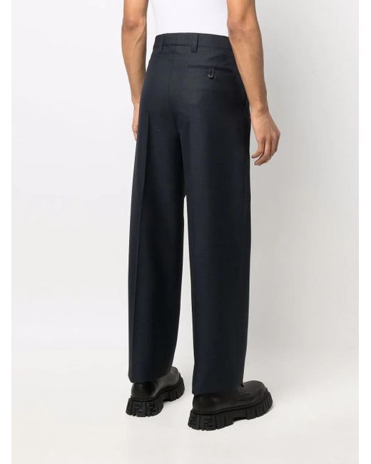 Prada Geruite Broek in het Blue voor heren