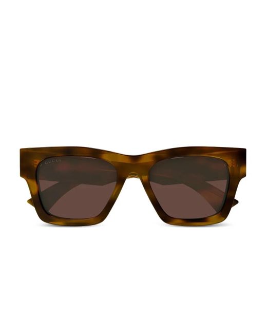 Occhiali Da Sole Squadrati di Gucci in Brown