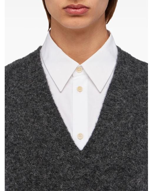 Maglione Con Scollo A V di Ferragamo in Gray da Uomo