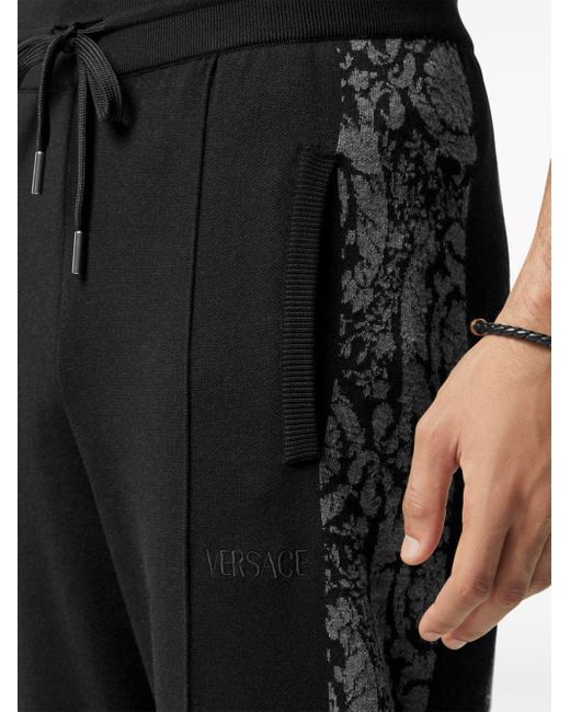 メンズ Versace バロッコ ストレートパンツ Black