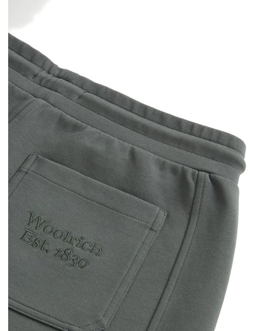 Woolrich Gray Drawstring Logo Shorts