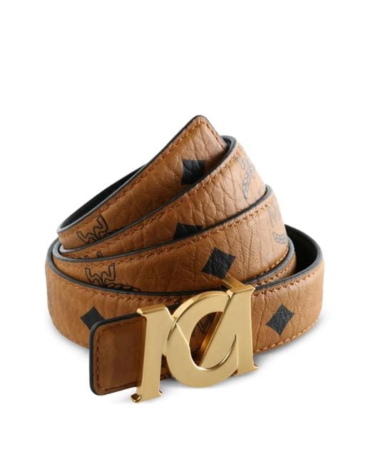 MCM Brown M-Art Reversible Belt