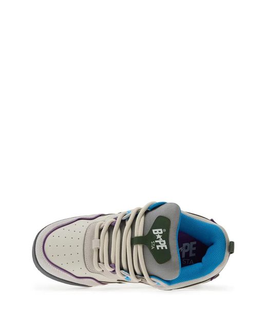 A Bathing Ape Blue Star-Patch Sneakers for men
