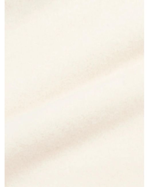 Sporty & Rich White Serif Logo-Embroidered Polar Sweatshirt