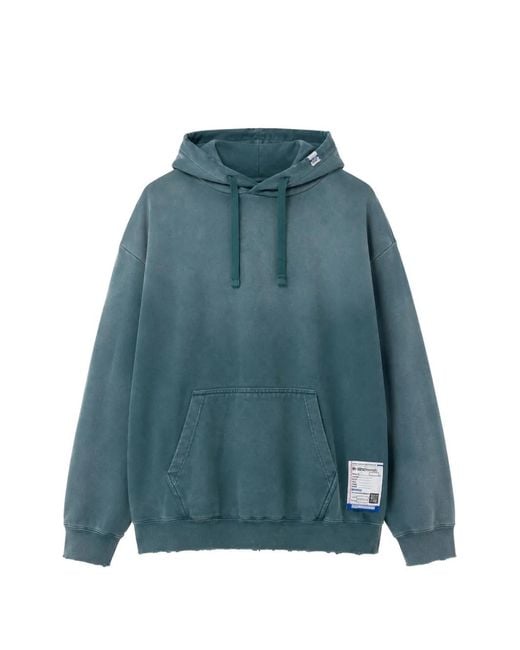 Maison Mihara Yasuhiro Blue Sun Faded Like Distressed Hoodie for men