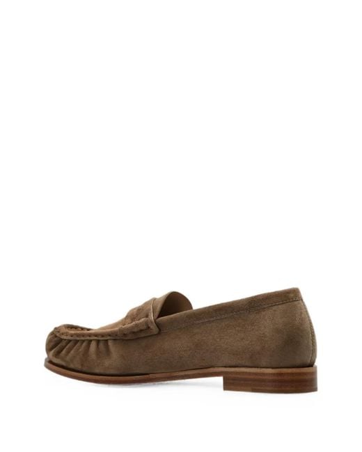 Max Mara Brown Sponda Suede Loafers