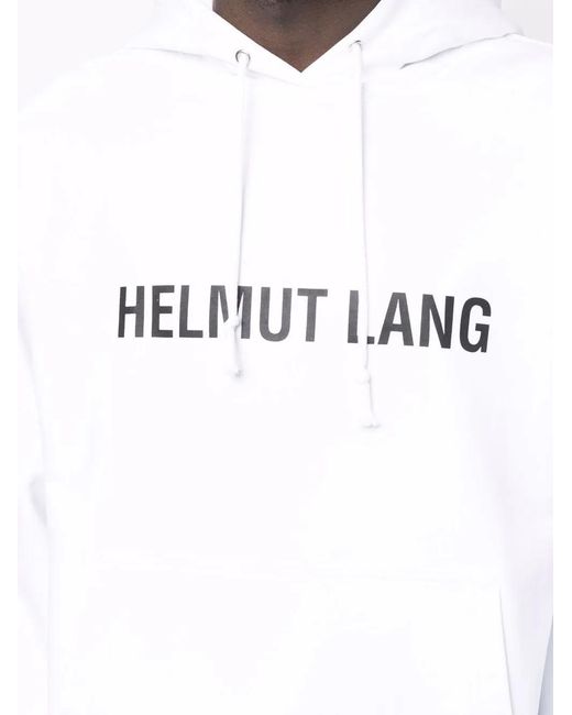 Helmut Lang White Core Logo Popover Hoody for men