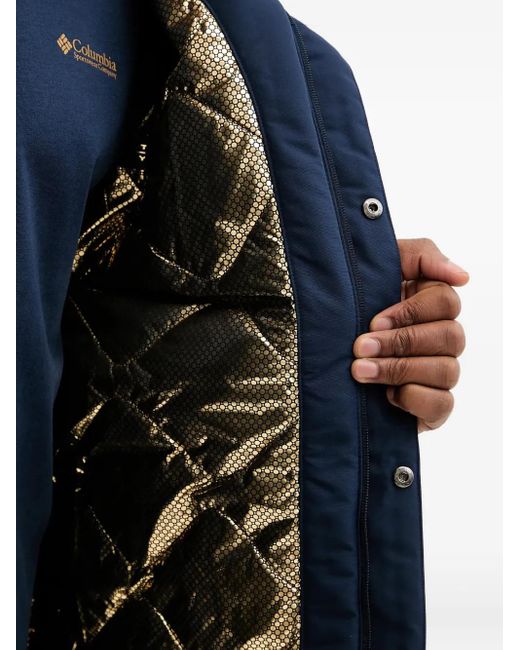 Columbia Blue Pocketed Hooded Jacket for men