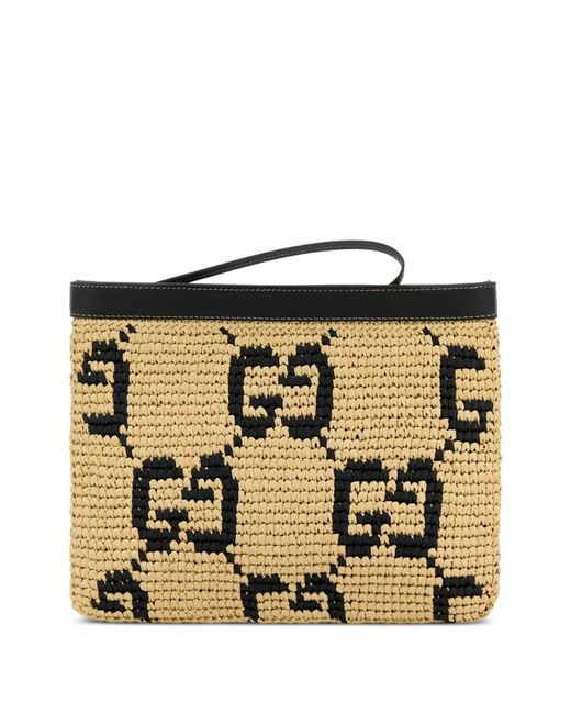 Gucci Metallic Gg Clutch Bag