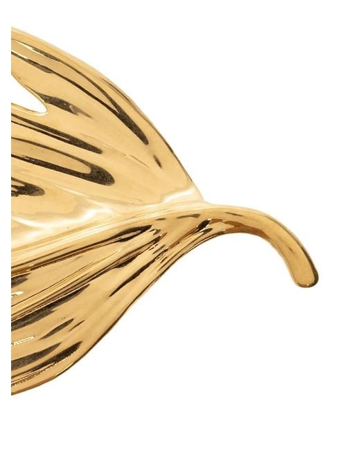 Jil Sander Metallic Leaf-Patterned Brooch