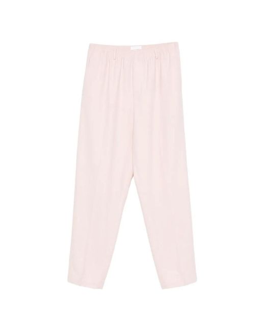 Cellar Door Pink Elasticated-Waistband Wool Trousers for men