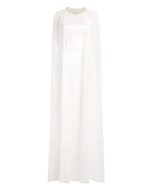 Jenny Packham White Dream Catcher Embellished Maxi Dress