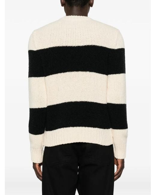 Pull Rayé En Maille Bouclée Moncler pour homme en coloris Black