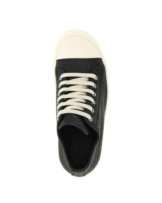 Rick Owens Black Sneakers Mit Python-Effekt