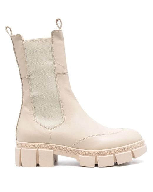 Karl Lagerfeld Natural 50Mm Chunky Chelsea Boots