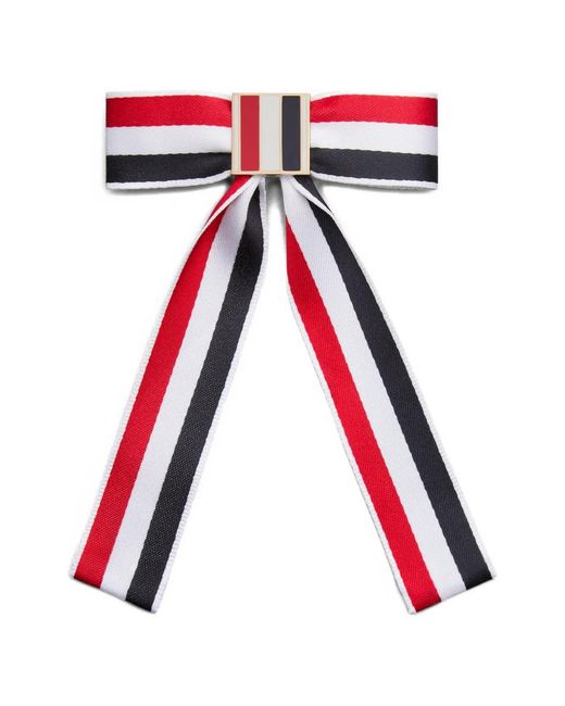 Thom Browne Red Satin Rwb Bow Barrette