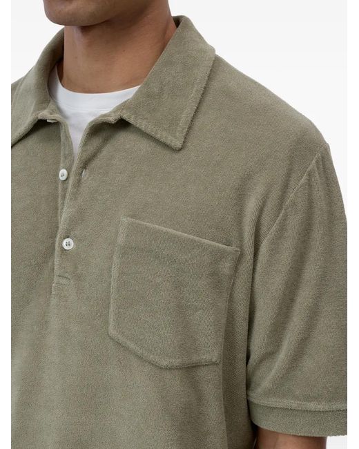 Closed Gray Towelling Patch-Pocket T-Shirt for men