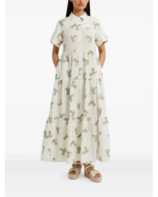 Erdem White Short-Sleeve Shirt Dress