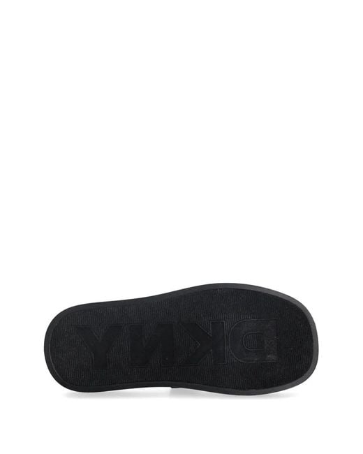 DKNY Black Logo Flatform Slide