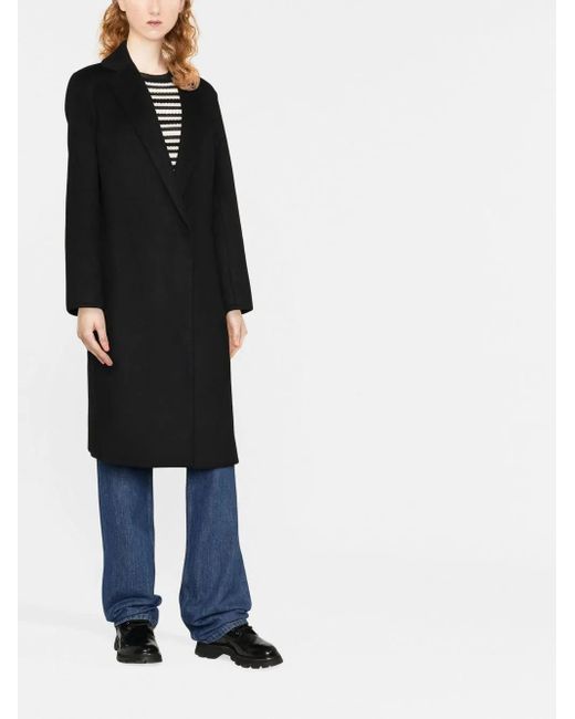 Vince Black Single-Breasted Coat