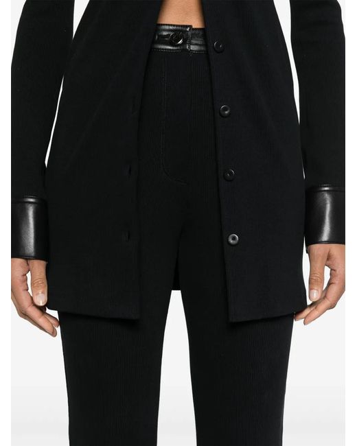 Nanushka Geribbelde Broek in het Black