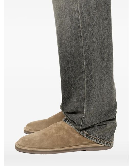 Aries Gray Tyrone Distressed Low-Rise Jeans