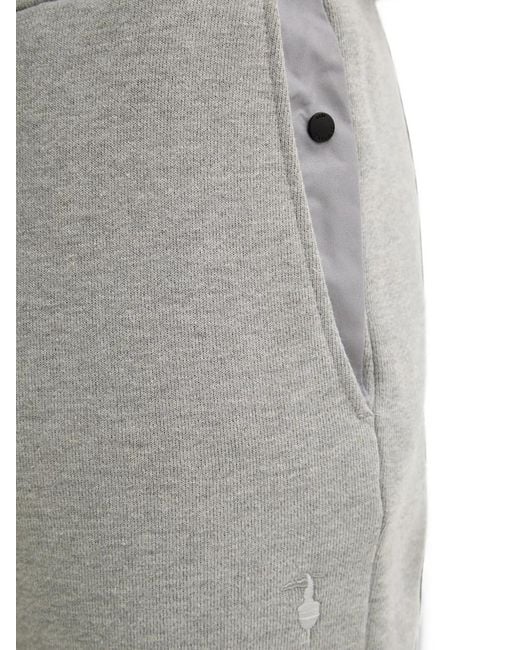 Trussardi Gray Logo-Embroidered Track Pants for men