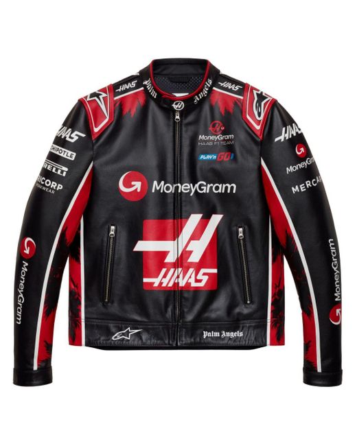 Palm Angels Red X Alpinestars X Haas Leather Jacket for men