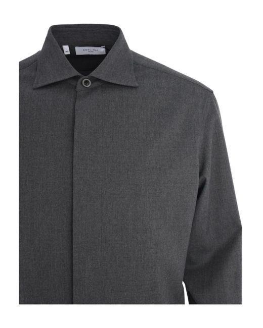 Boglioli Gray Long-Sleeve Shirt for men