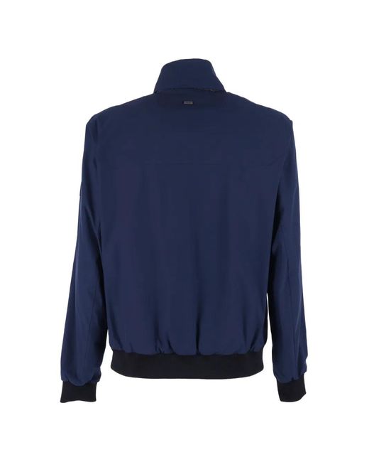 Tombolini Blue Hooded Zip-Up Jacket for men