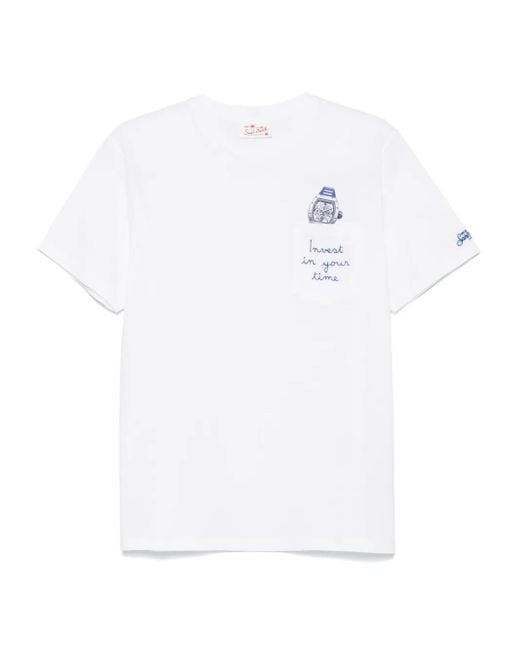 Camiseta Austin Mc2 Saint Barth de hombre de color White