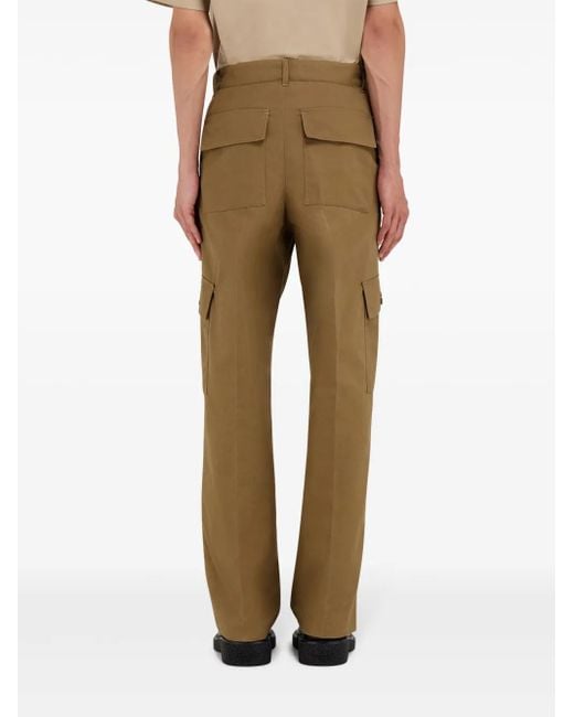 Ferragamo Natural Canvas Cargo Pants for men