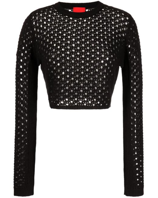 Jersey Ria de ganchillo Cashmere In Love de color Black