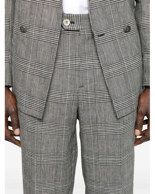 Brunello Cucinelli Gray Price Of Wales Suit for men