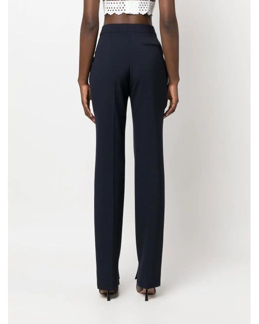 Stella McCartney Blue Split-Cuff Slim-Cut Trousers
