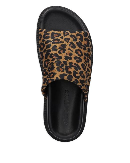 COPENHAGEN Brown Leopard-Print Sandals